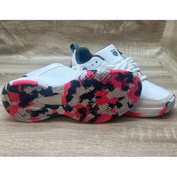 K-Swiss Kids Court Express 2 Tennis Shoes White/Stargazer/Neon - Big Kid Size 6 - Picture 8 of 13